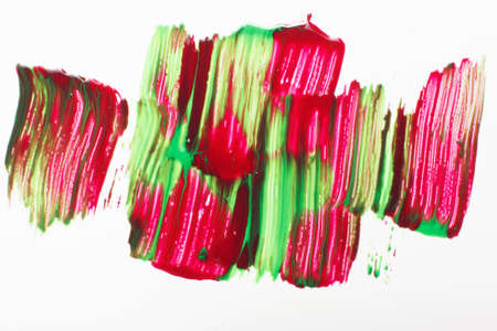 Abstract Art Creative Painting Smudged Paint Bright Colors White Background Conceptの写真素材