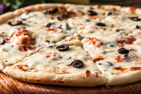 Pizza Fast Food Restaurant Menu Traditional Italian Cuisine Concept