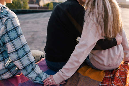 Cheating to partner. Friendship betrayal. Young people adultery, modern lifestyle