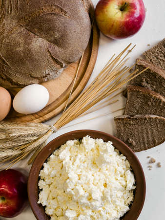 Serving culinary calcium kitchen countryside handmade farming food eco backgroundの写真素材