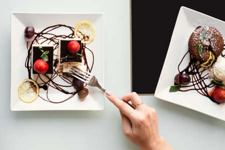 food photography. restaurant delivery business. blog lifestyle conceptの写真素材