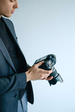 photography art camera equipment creative photographer lifestyle. Working process.の写真素材