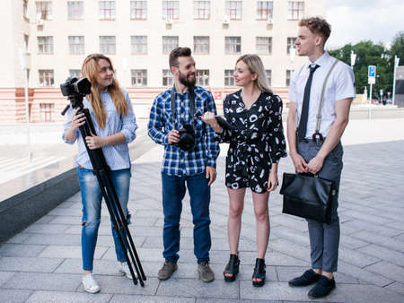 backstage photography teamwork communication hobby lifestyle leisure comceptの写真素材