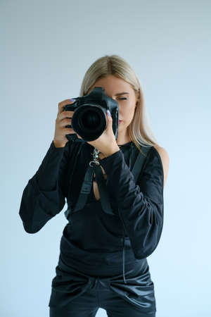photography art camera equipment creative photographer lifestyle. Working process.の写真素材