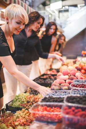 choice products food break partners concept. delicious rest. in search of delicious fruitsの写真素材