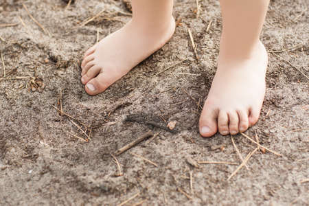 Nature relaxation happy childhood concept. Healthy lifestyle. Tourism advertisement.の写真素材