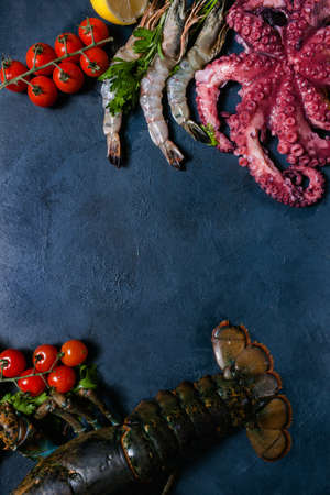 Restaurant luxury seafood mix background concept. Culinary delights. Proper nutrition.の写真素材