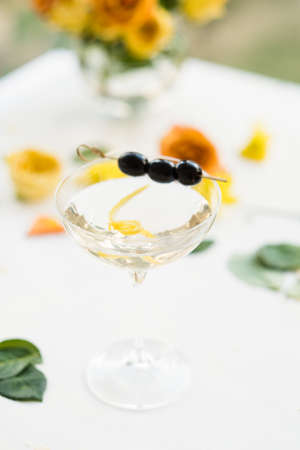martini elite alcoholic beverage concept. luxury lifestyle. toffs morning.の写真素材