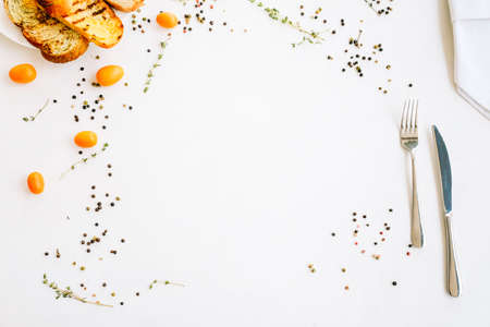 kitchen negative space background concept. cooking lifestyle.の写真素材