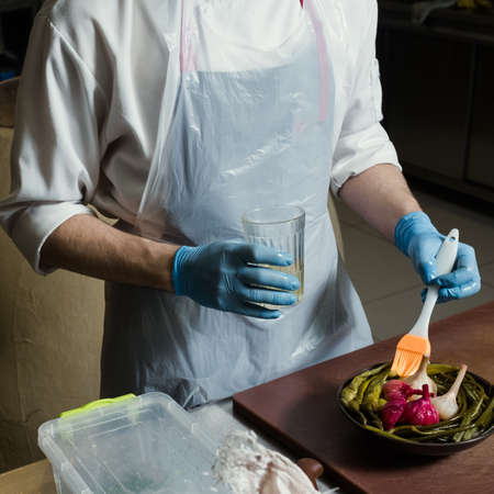 Cook oiling pickled vegetables. Sour appetizers. Raw food healthy diet, vegetarian meals