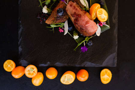 exotic restaurant gourmet food concept. thailand traditional cuisine. delicious delicacy.の写真素材