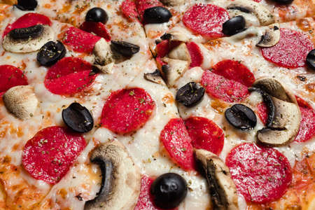 food photography art. pizza background. copy space concept. traditional italian foodの写真素材