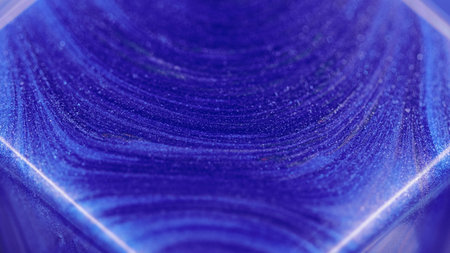Abstract background glitter ink blue blend cube