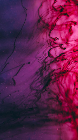 Abstract background ink infusion black drop purpleの写真素材