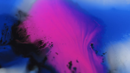 Paint drop ink mix in water color fluid blend flowの写真素材