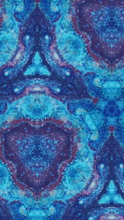 Abstract background glitter kaleidoscope blue redの写真素材