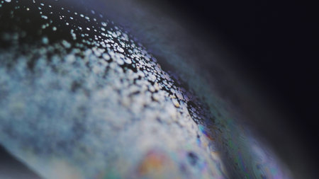 Bubble fluid oil droplet texture white ink circles