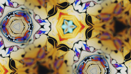 Kaleidoscope ornament paint water triangle pattern