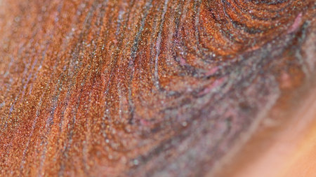Wet glitter texture ink mix wave orange blue blend