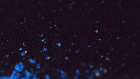 Sparkling fluid flow bokeh light purple gel inkの写真素材