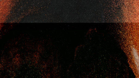 Glitter fluid texture paint water splash bronze