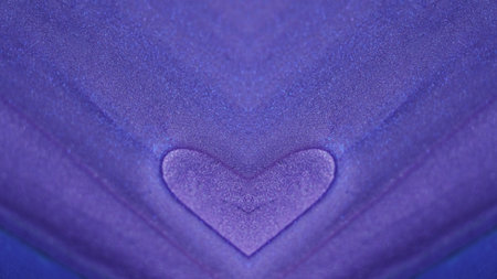 Glitter ink flow geometric kaleidoscope blue heartの写真素材