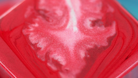 Abstract background pigment blend white red square