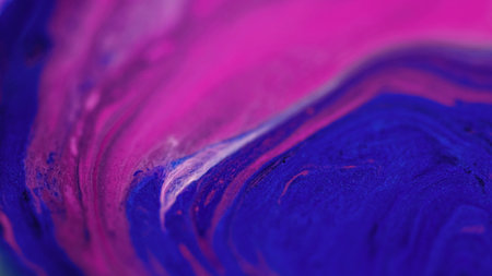 Paint blend ink wave pink blue glitter acrylic mix