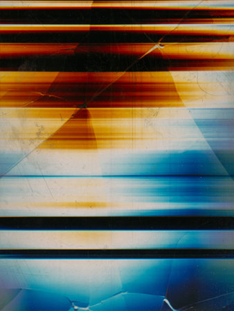 Damaged screen matrix glitch broken glass scratchの写真素材