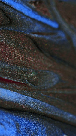 Glitter fluid marble texture ink flow blue bronze