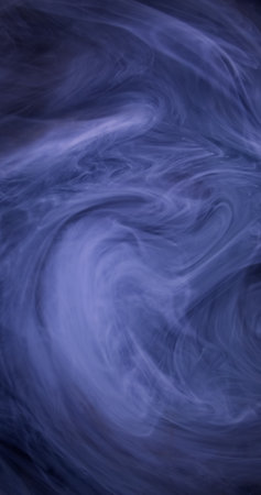 Mist texture. Paint smoke flow. Defocused purple color fog floating steam liquid dye cloud water fluid ink swirl wave on dark abstract art background.の写真素材