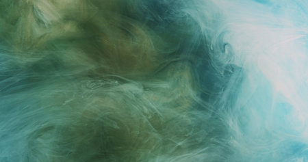 Steam twist. Shiny fog cloud. Smog ink paint. Fantasy golden vapor shimmering mist hypnotic creative...