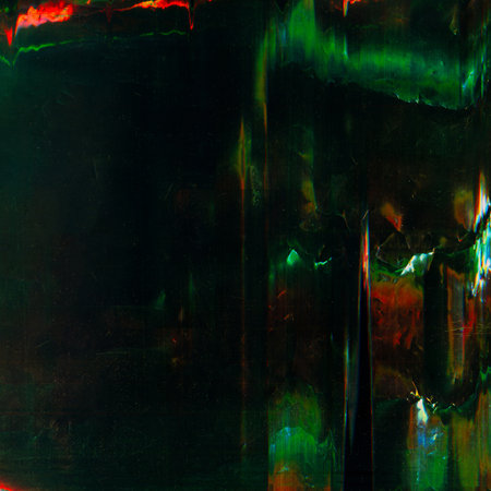 Color glitch. Scratched overlay. Distortion texture. Green red light flare dust particles grain...