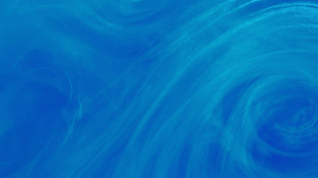 Sparkling painting. Glitter blinking. Defocused bright blue splashes ink mist smoke cloud moving on...