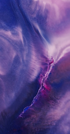 Paint background. Marble wave. Defocused pink purple color water acrylic wet texture liquid particles on creative art abstraction.の写真素材