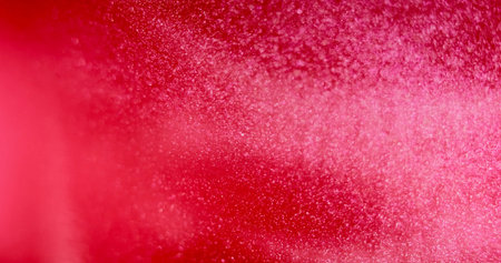 Defocused light. Red color glow. Shimmer vibrant gleam bright texture glitter reflection glare art...