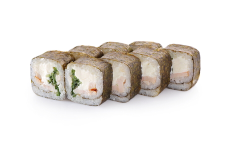 sushi Cheese Maki on a white background isolatedの写真素材