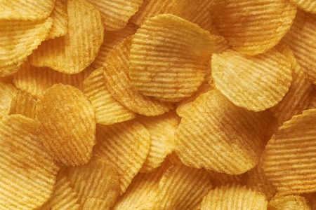 background corrugated golden chips with textureの写真素材
