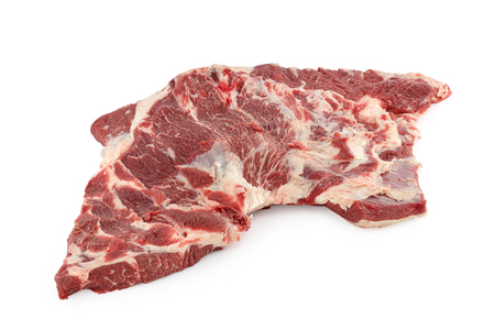 big piece of beef on a white backgroundの写真素材