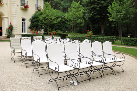 chairs at the wedding ceremony. Wedding conceptの写真素材