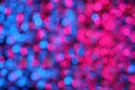blue red multicolored defocused festive background bokeh holiday celebrationの写真素材