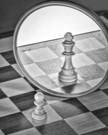 mirror chessboardの写真素材