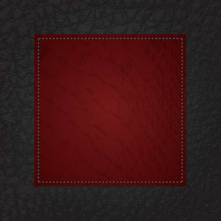 Realistic black and red combined  leather background