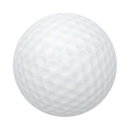 Three-dimensional golf ball isolated on white background. のイラスト素材