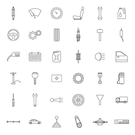 Set of car parts icons. Vector EPS8 illustration.のイラスト素材