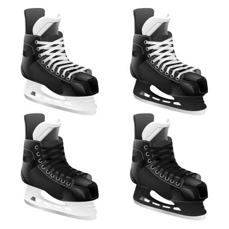 Set of ice hockey skates. Vector EPS10 illustration.のイラスト素材