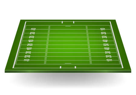 3d american football field. Vector EPS10 illustration.のイラスト素材