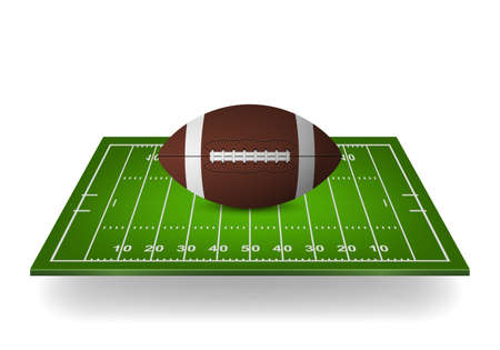 Icon of football on field. Design element, template. Vector EPS10 illustration.のイラスト素材