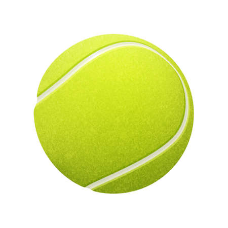 Single tennis ball isolated on white background.のイラスト素材