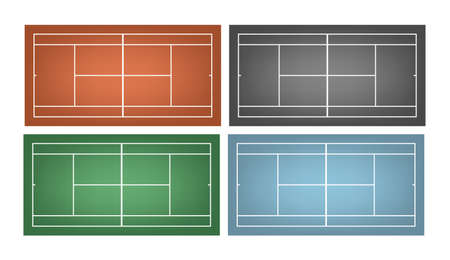 Set of tennis courts.   のイラスト素材